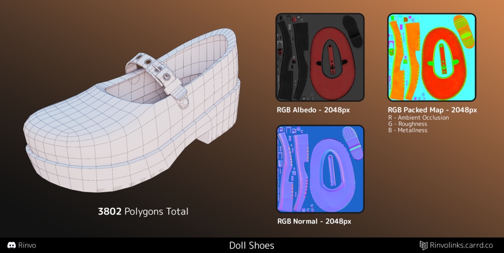 Doll Shoes (Rigged for GodMagician, Saki, VRBase Anime, Egirl, Fantasy, Selestia, Rusk, ZinFit, PandaV2, Rusk)