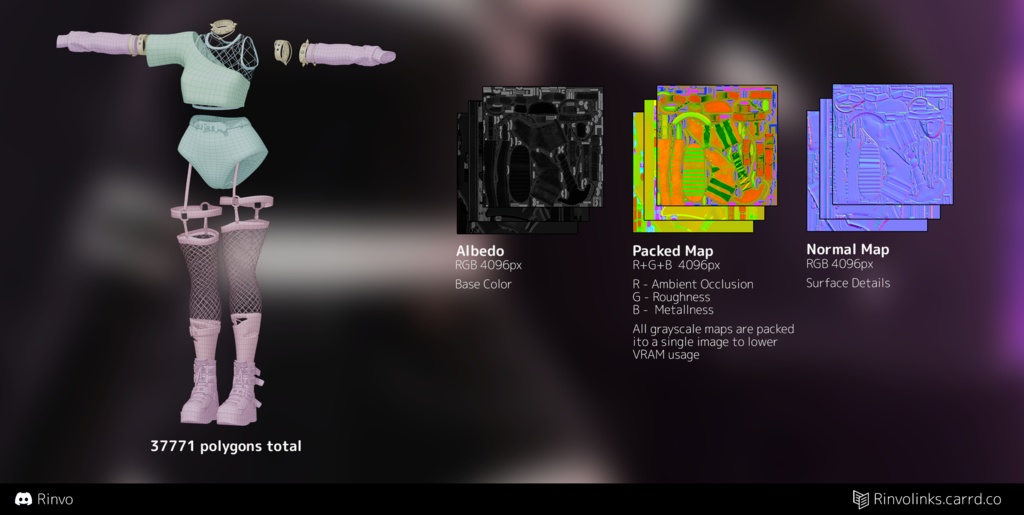 Slightly Punk 2 (VRChat Outfit rigged for GodMagician, GodRevenger, VRBase Egirl, Anime, ZinFit, Rindo)a