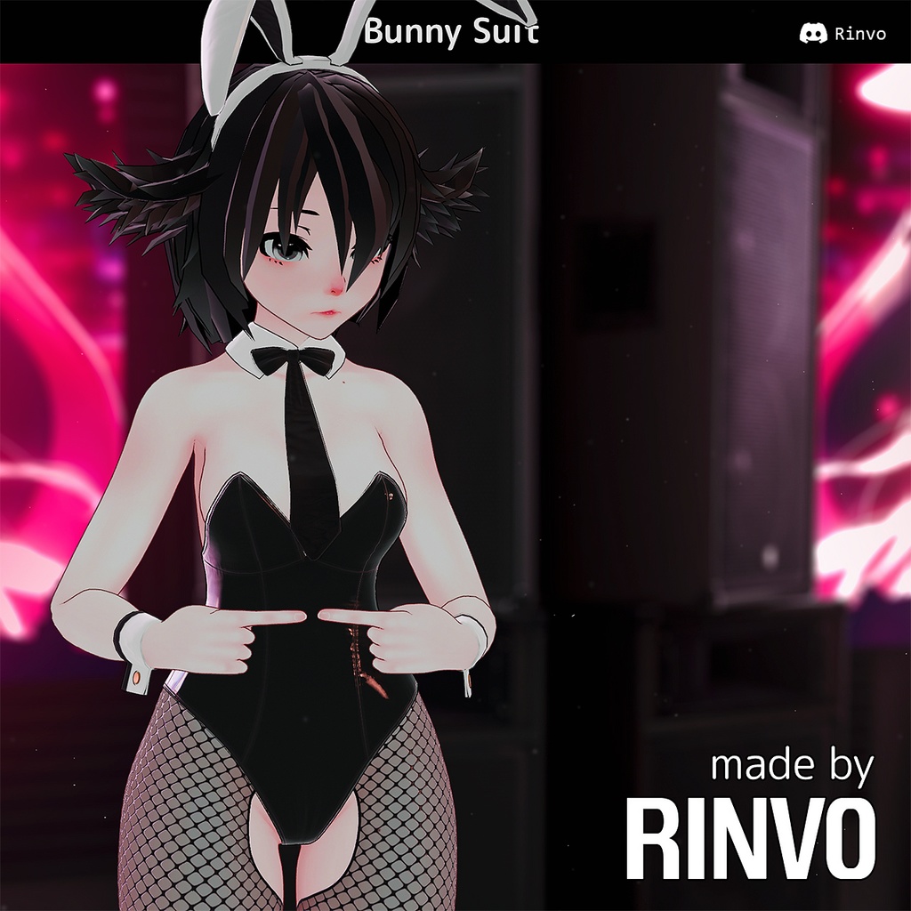 Bunny Suit (Full VRChat Outfit rigged for GodMagician, GodRevenger, VRBase Egirl, Rindo)