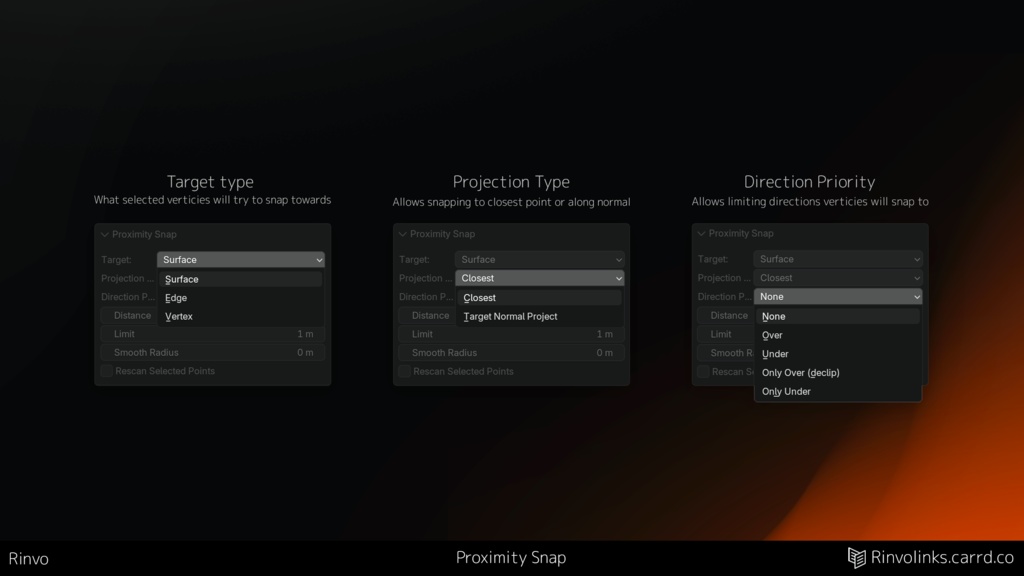 Rinvos Proximity Snap - Snap to Closest surface in one click (Blender plugin)