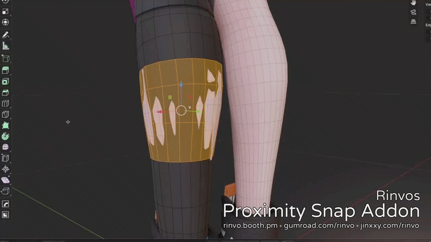 Rinvos Proximity Snap - Snap to Closest surface in one click (Blender plugin)