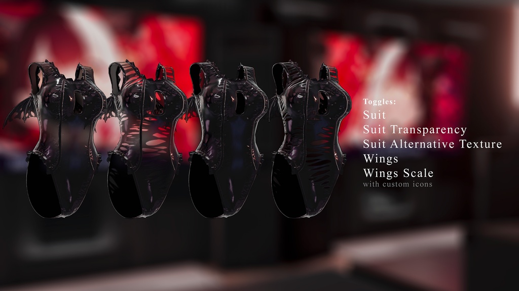 Rinvo's Batsuit (Rigged for VRBase Egirl, Anime, GodMagician, Fiya, Yip, Delphy Kobo and Saki) (weekend only lower price>.<)