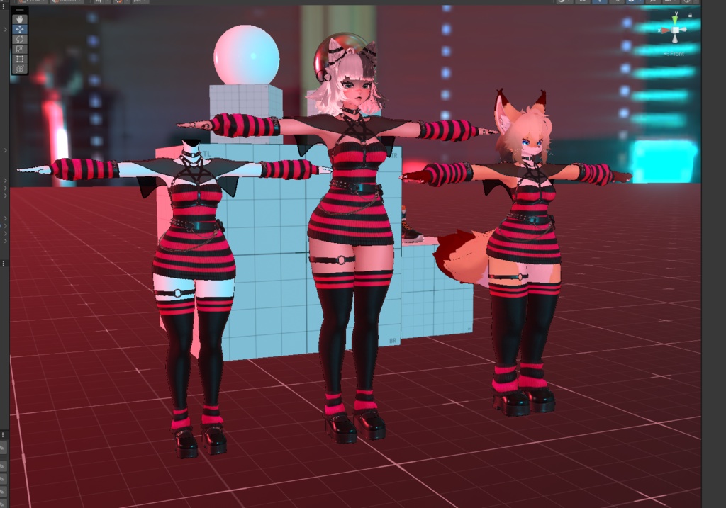 Rinvos Comfy Halloween (VRChat avatar outfit rigged for Fiya, Yip and VRBase Egirl)