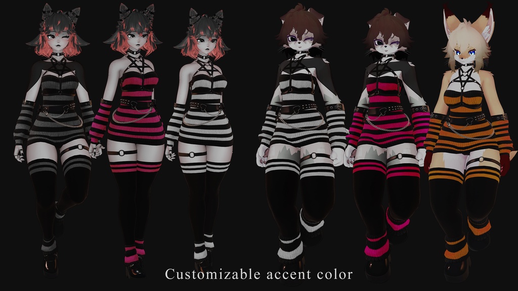 Rinvos Comfy Halloween (VRChat avatar outfit rigged for Fiya, Yip and VRBase Egirl)
