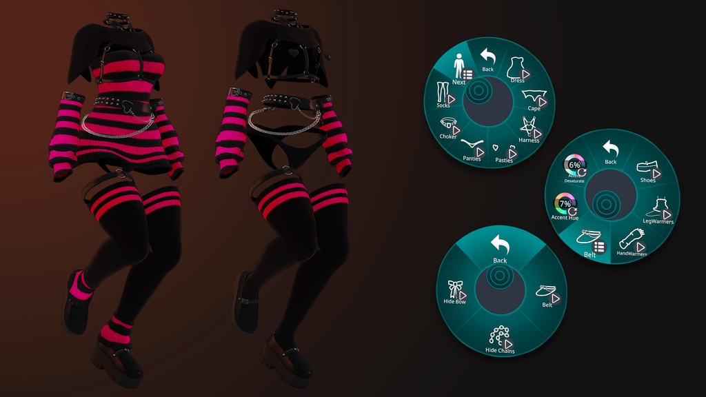 Rinvos Comfy Halloween (VRChat avatar outfit rigged for Fiya, Yip and VRBase Egirl)