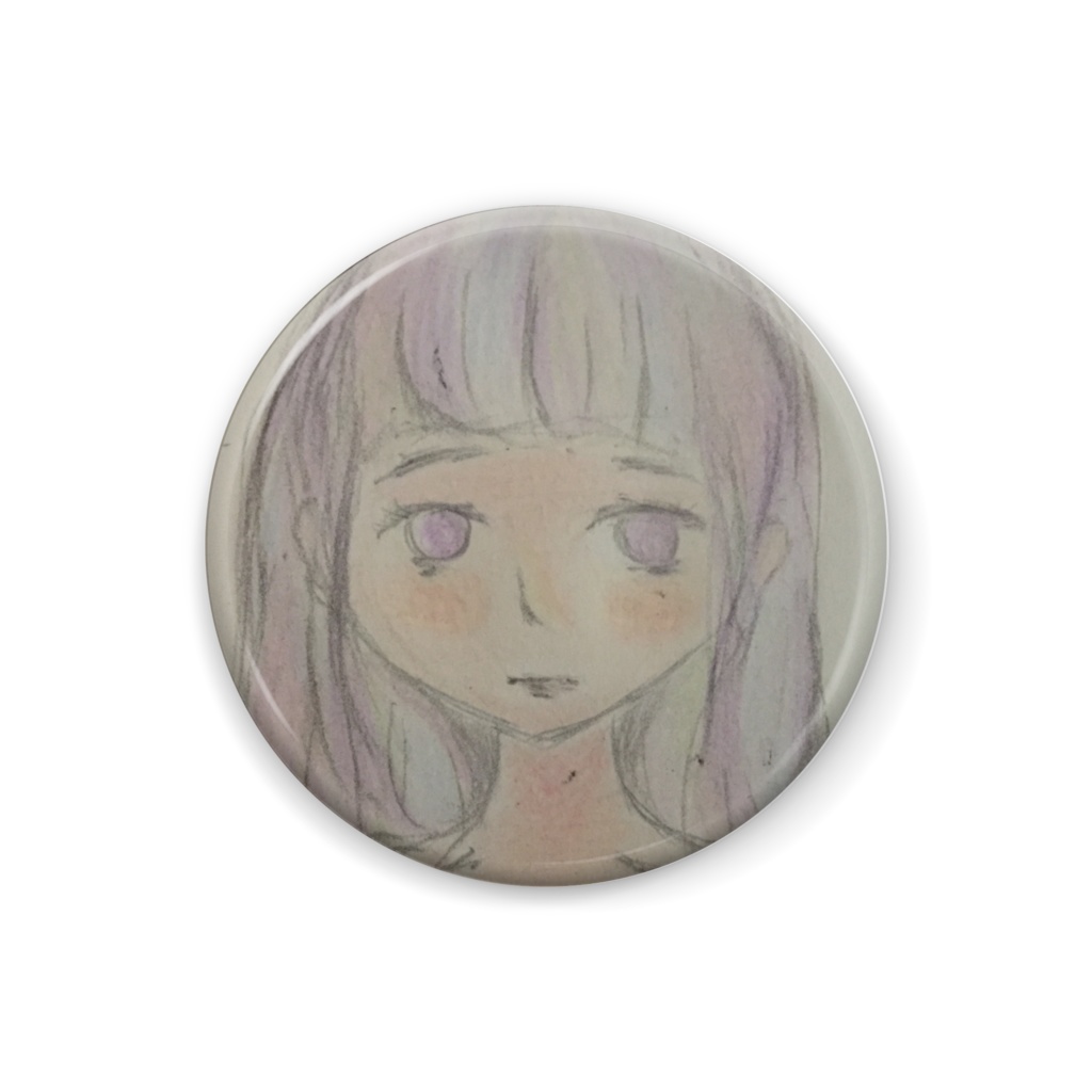 女の子缶バッチ グラデーション