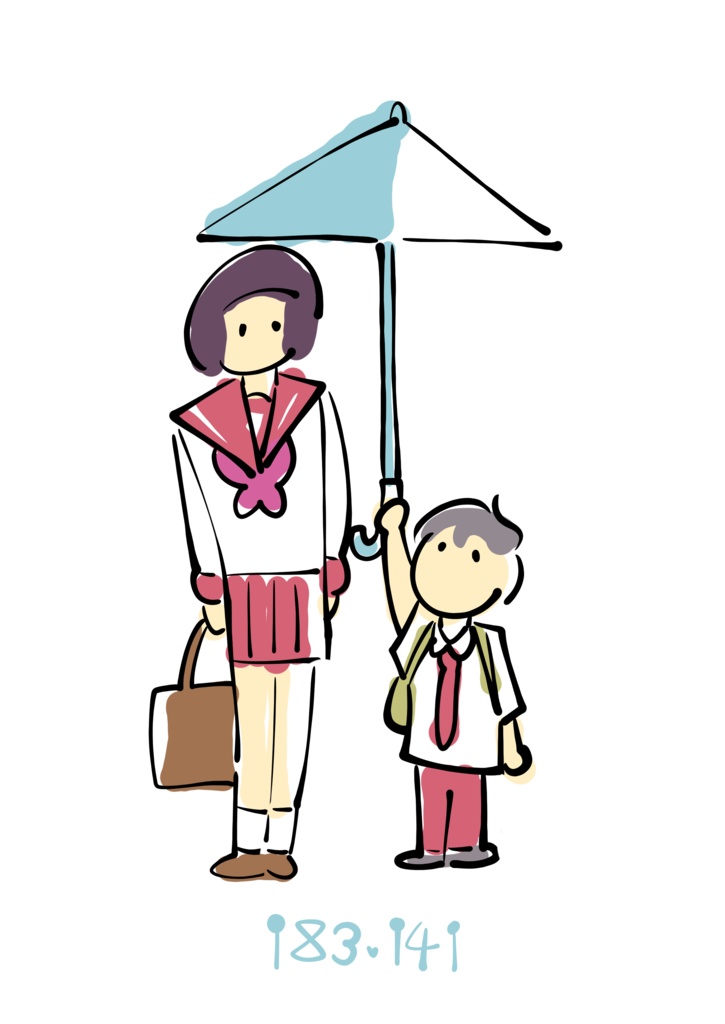 後輩先輩あいあい傘 エコバッグ