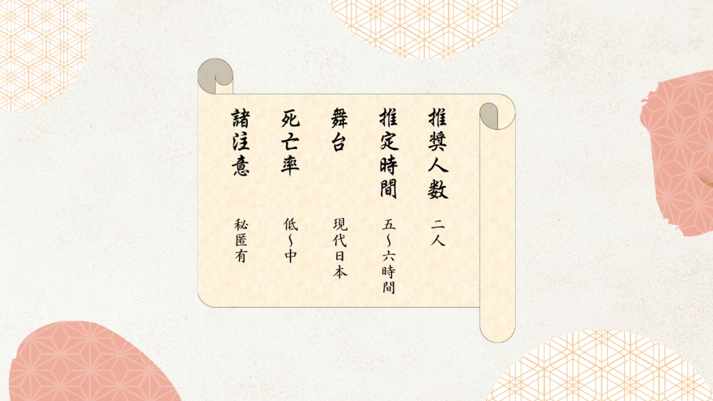 CoC6th【人狐遭逢譚妖絵巻】