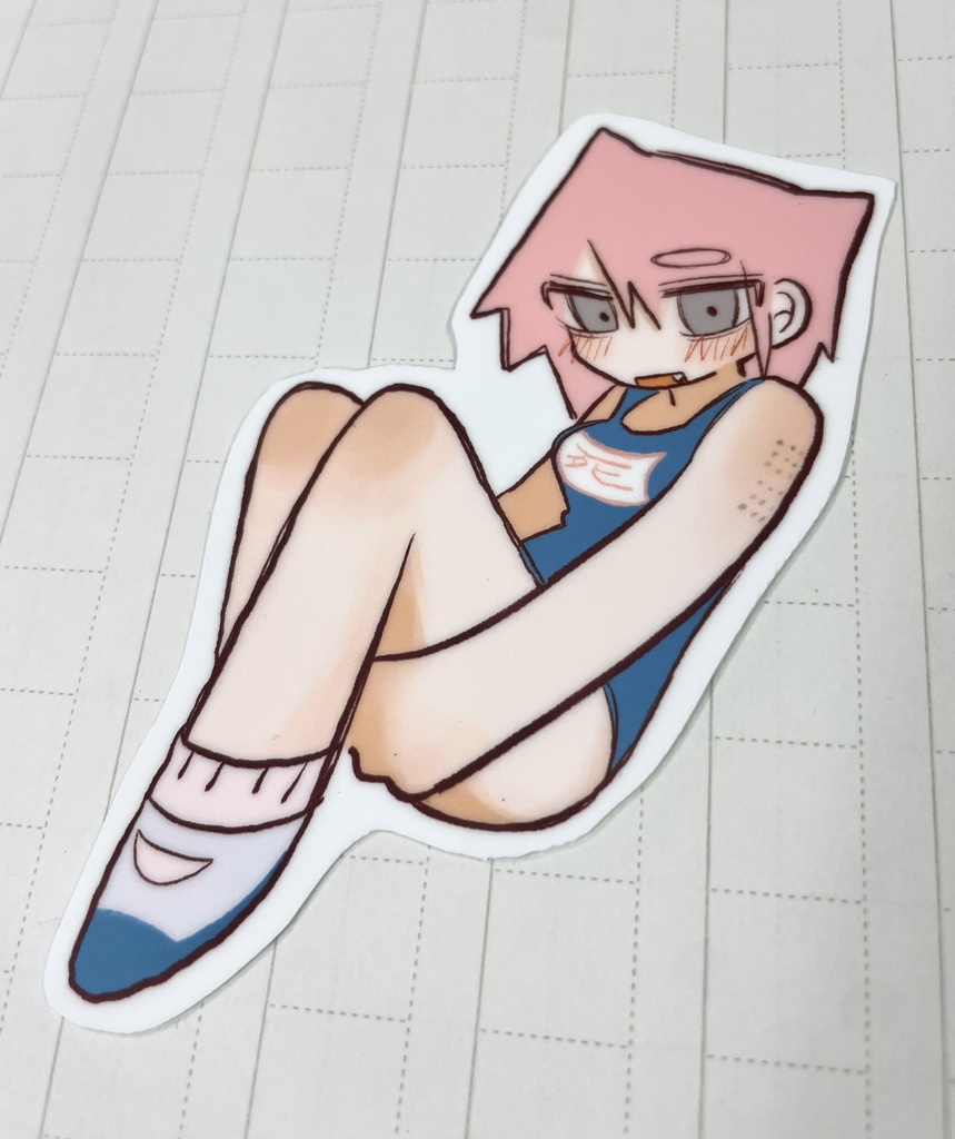 【ステッカー】スク水ネコ(小)