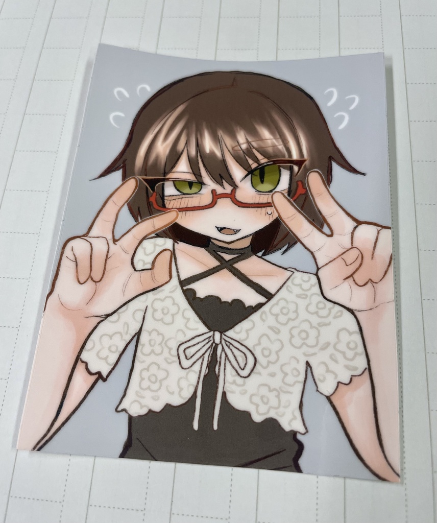 【ステッカー】ダブルピース(大)