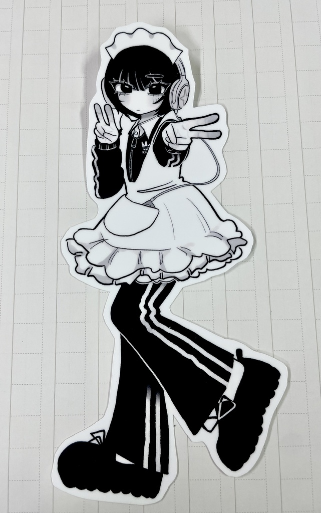 【ステッカー】ジャージメイドちゃん