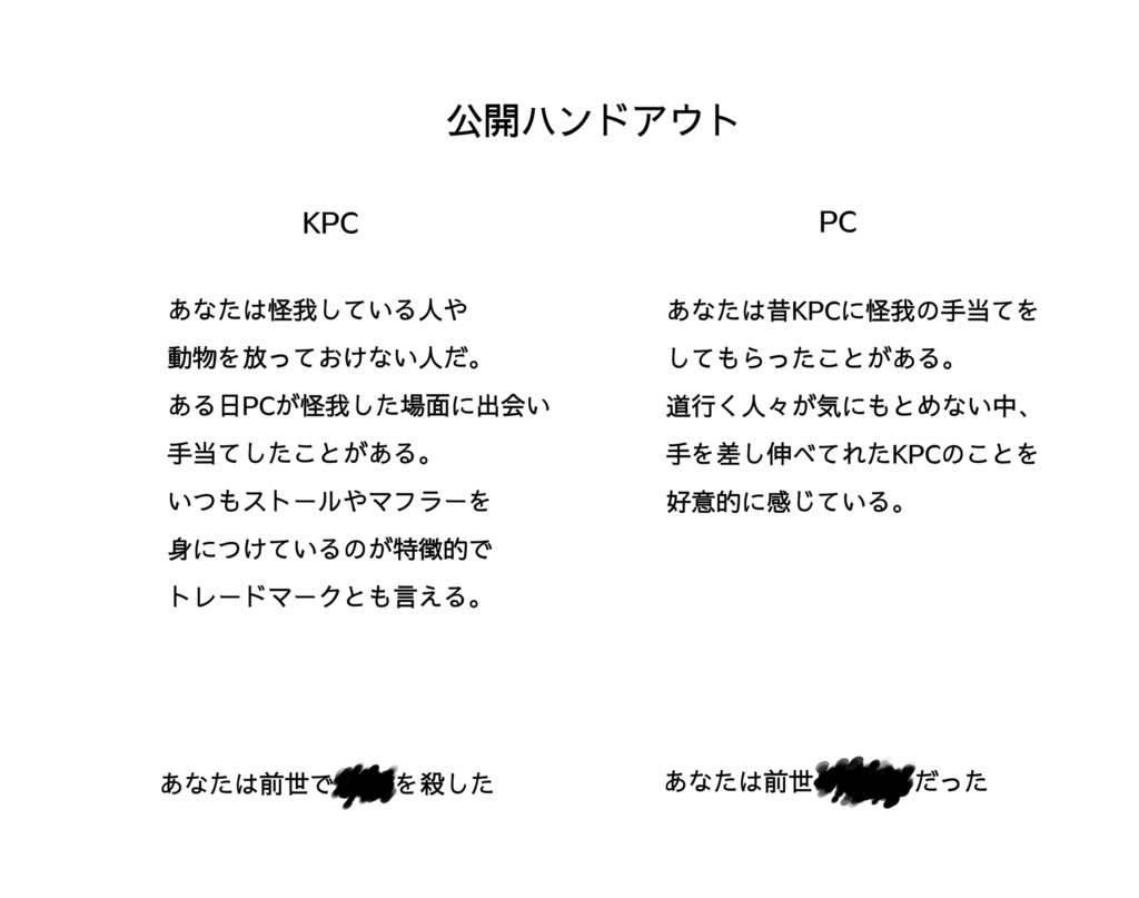 CoCシナリオ「ながいものにはまかれたい」
