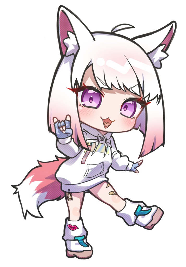 HIMEHINA キスキツネ(ヒメ) アクリルキーホルダー(50mm)