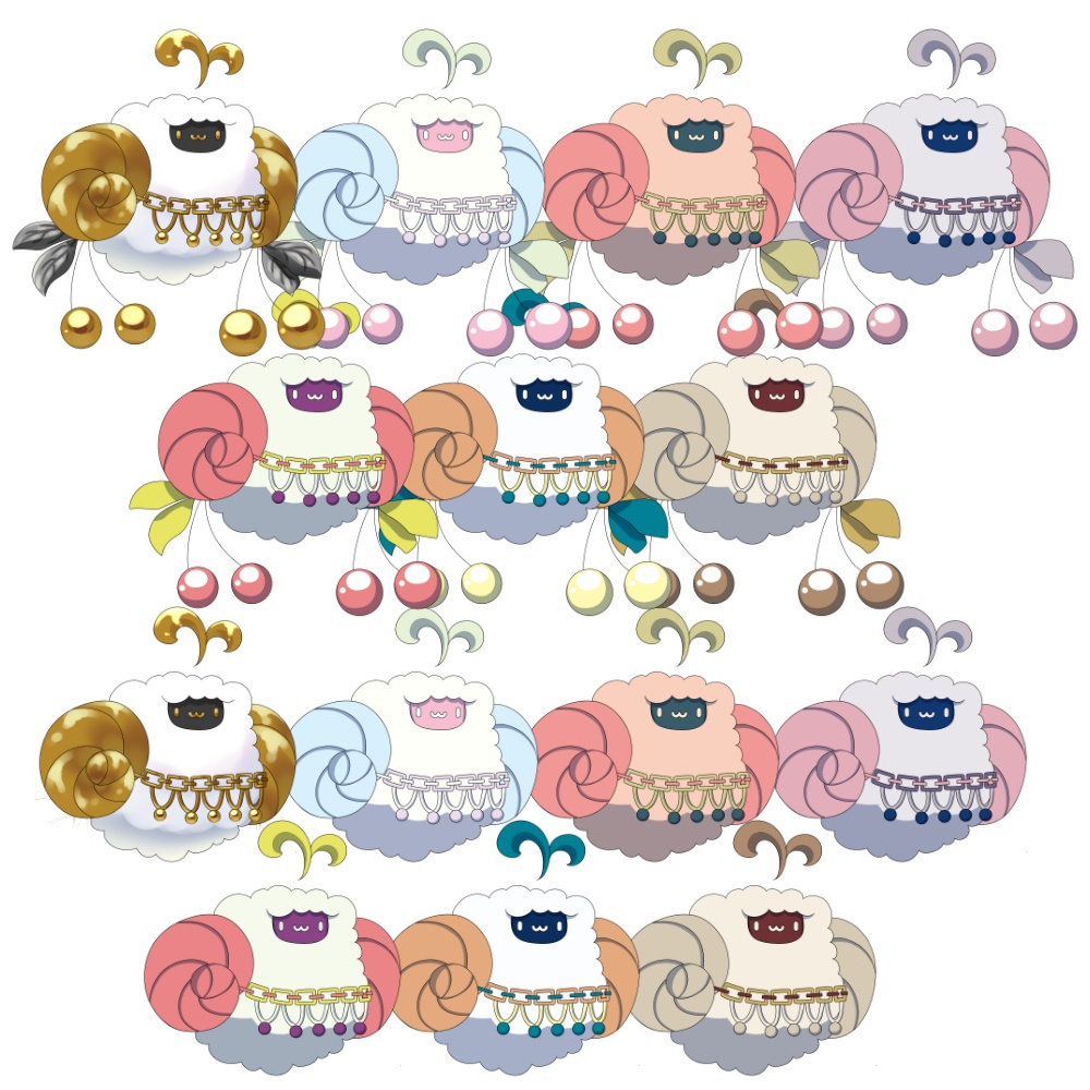 【Live2D用】ヘアアクセサリーセット2|牡羊座・全14種|Vtueber向け