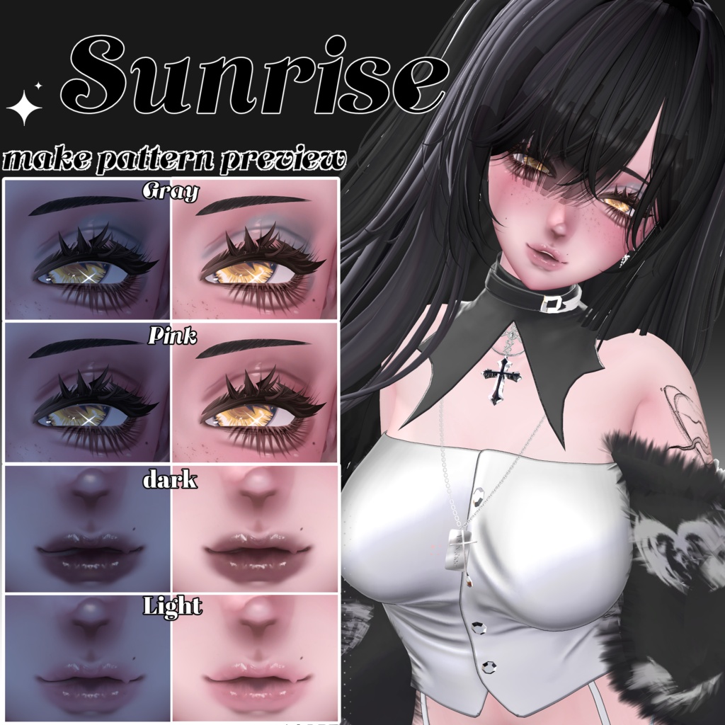 【MISAKI】Rebel Angel Shimmer Eyes+Make up Texture fullPackおまけあり【海咲】
