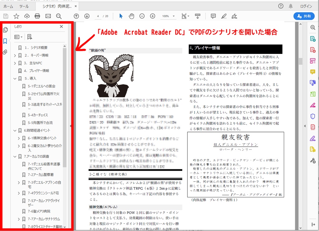 【CoCシナリオ】肉体泥棒