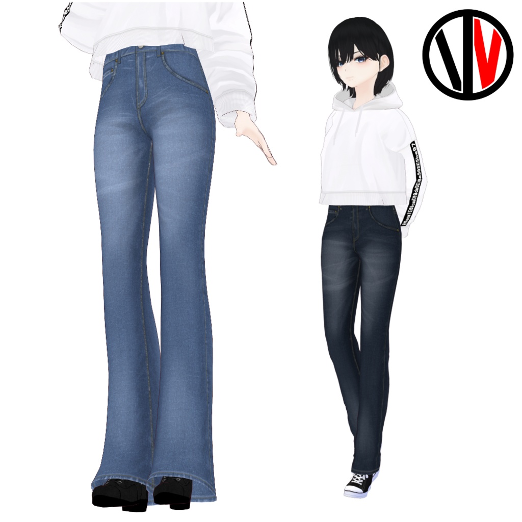 シンプルジーンズ【Vroid対応テクスチャ】Neo My████