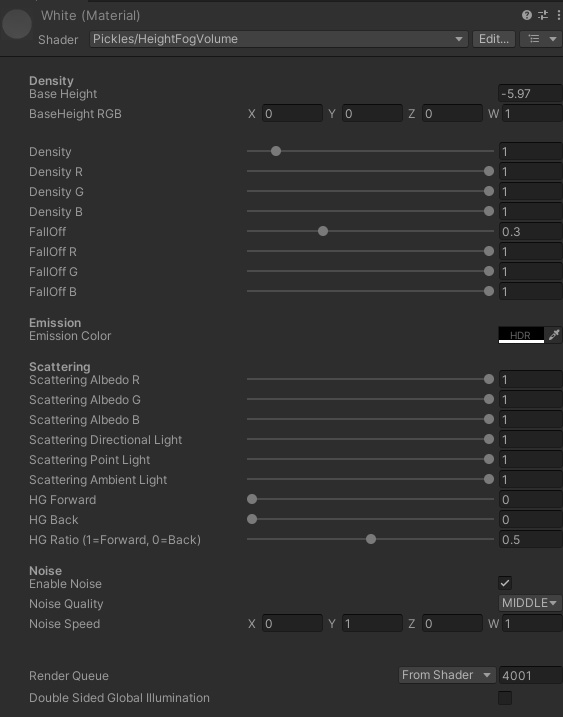 Pickles Height Fog Shader