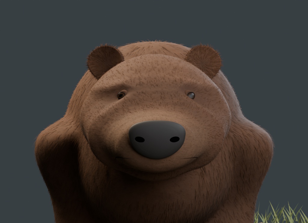 森に息づくふたつの影|ツキノワグマとヒグマ・3D素材セット【Blender / GLB】