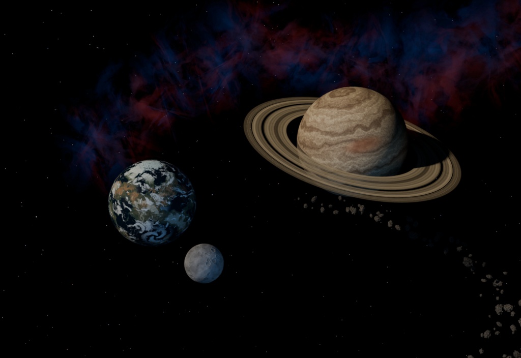星雲航路｜惑星・衛星・小惑星と宇宙の3D素材【Blender / GLB】