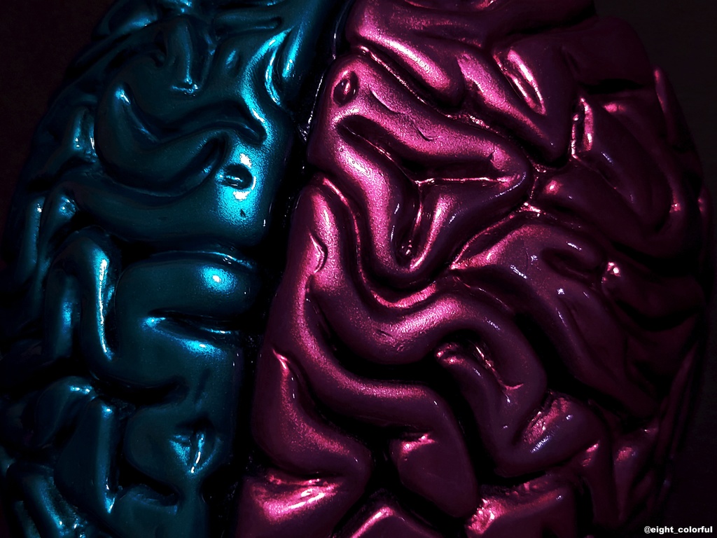 脳面ver.2.0(ツートン/メタリックアクア×メタリックピンク)