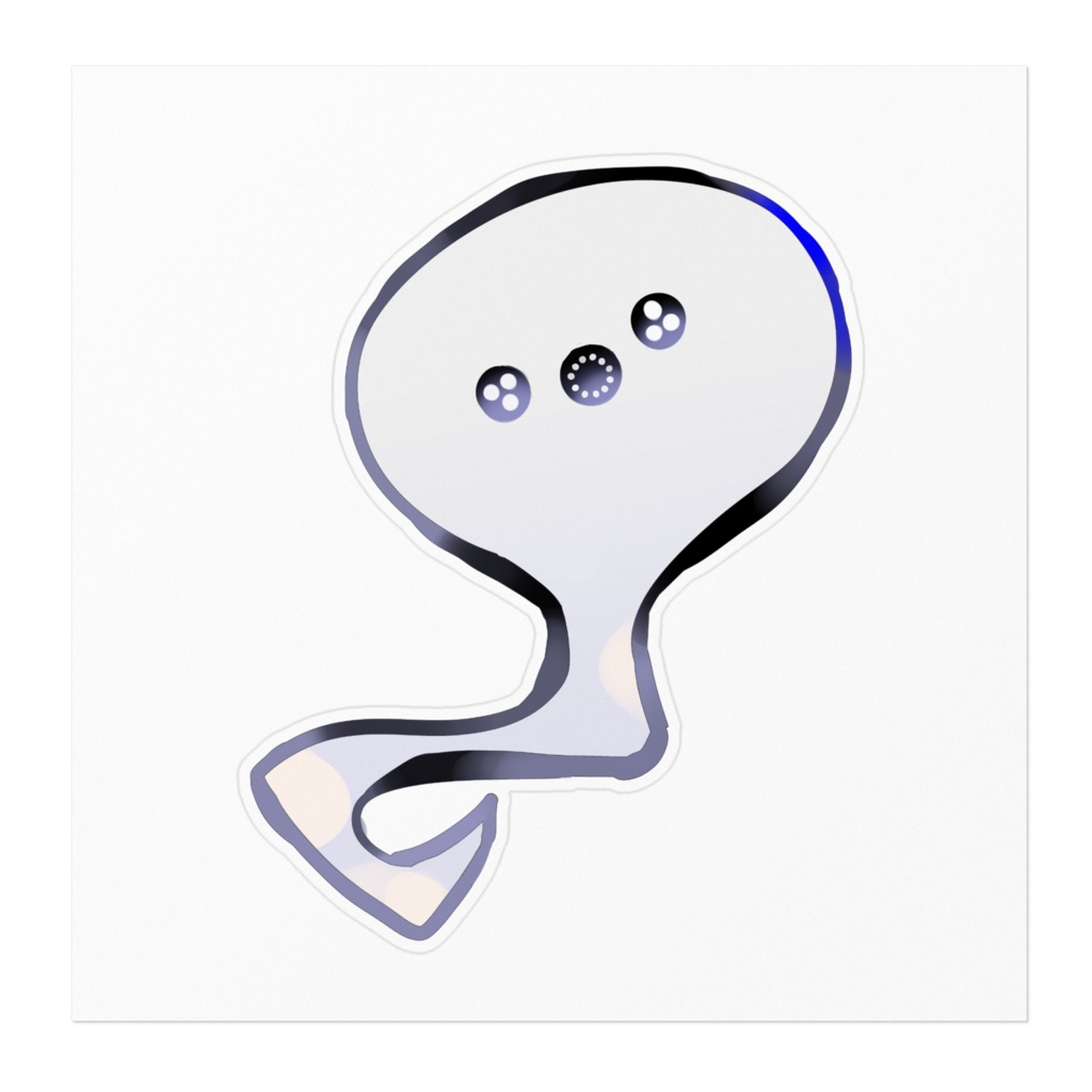 オバケ01番ちゃん大きめステッカー