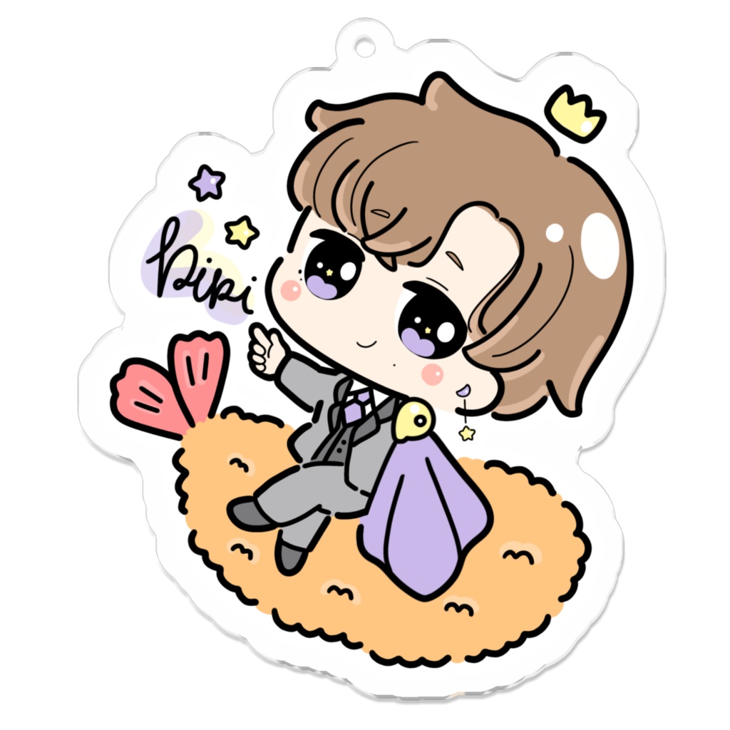 ぴぴとエビフライ アクリルキーホルダー