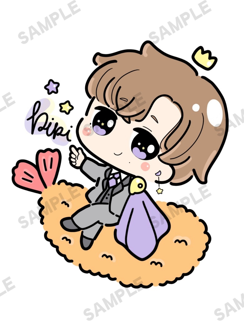 ぴぴとエビフライ アクリルキーホルダー