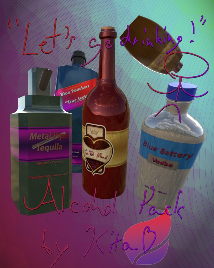 Alcohol Bottles (Set of 5)