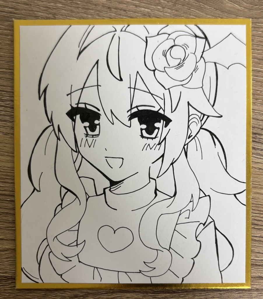 三日月網玉　色紙