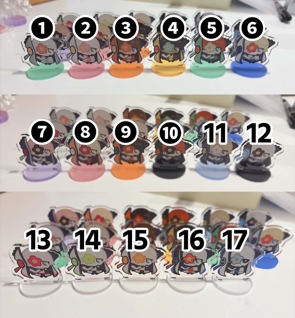 ミニアクリルスタンド/10種類