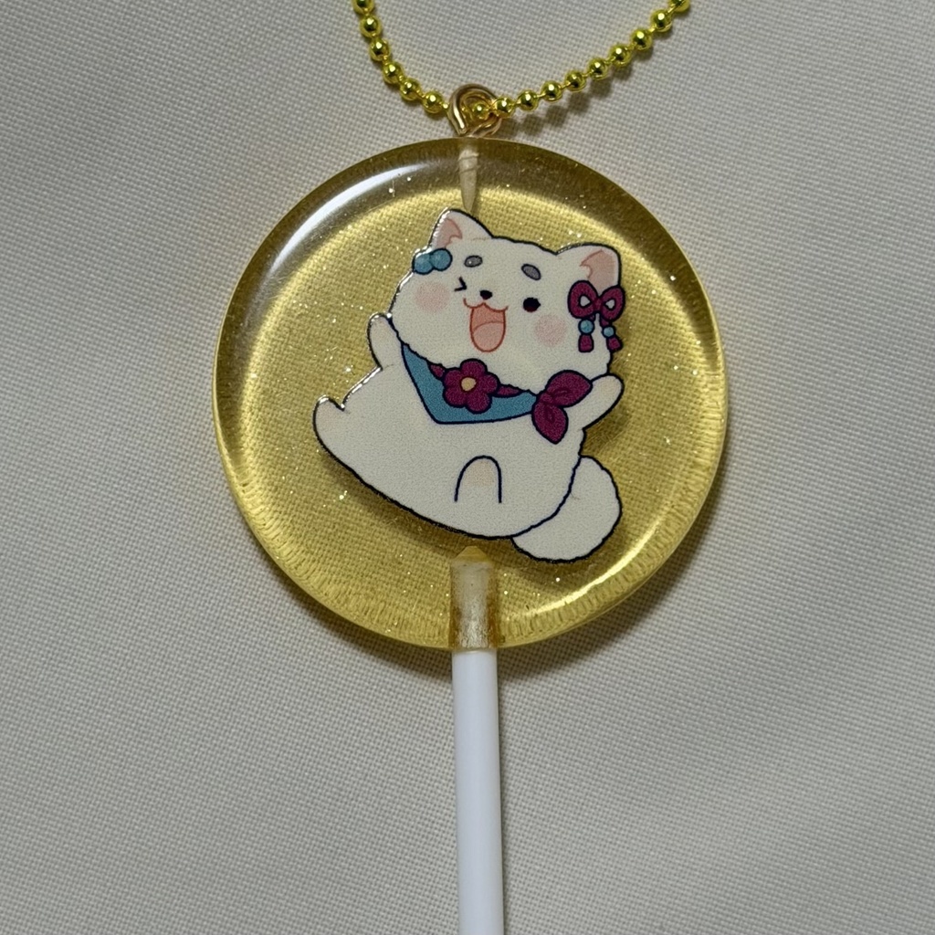 条波まえペロキャンアクキー　きいろ