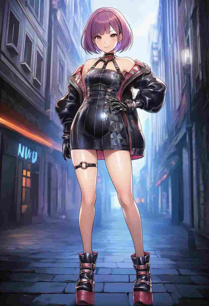 童話調、ファンタジー系 パンクアリス風 × モダン × 美少女アニメフェアリーテイル風パーカー × 虹色パステル × エレガントなチュールスカート