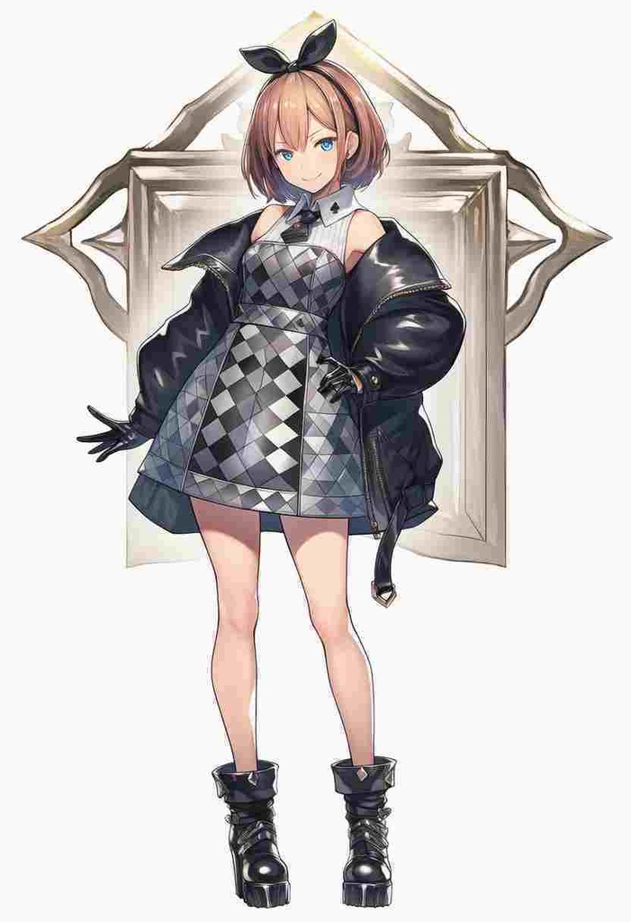 童話調、ファンタジー系 パンクアリス風 × モダン × 美少女アニメフェアリーテイル風パーカー × 虹色パステル × エレガントなチュールスカート