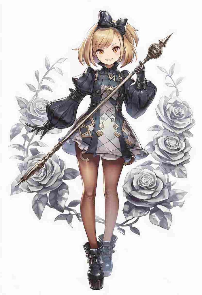 童話調、ファンタジー系 パンクアリス風 × モダン × 美少女アニメフェアリーテイル風パーカー × 虹色パステル × エレガントなチュールスカート