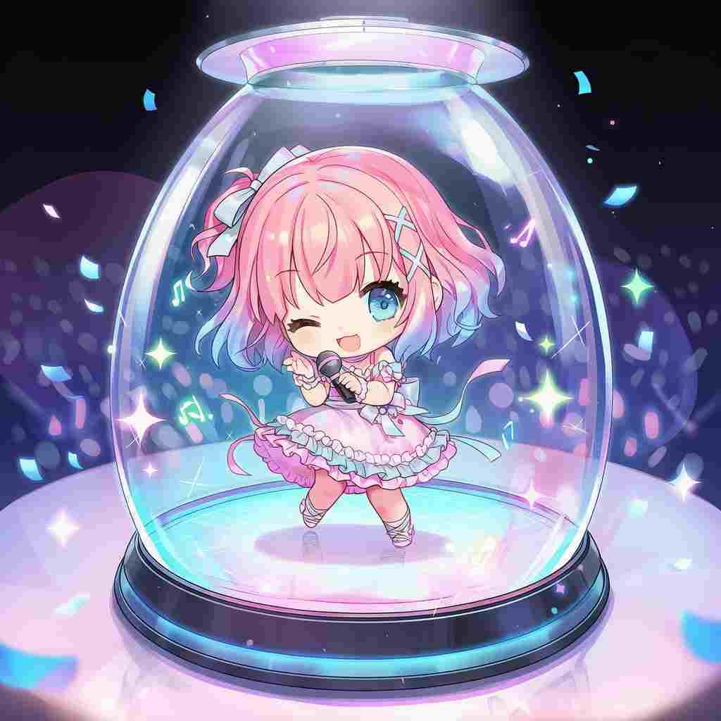 【DL販売】きらきらアイドル ちびキャラ イラストデータ