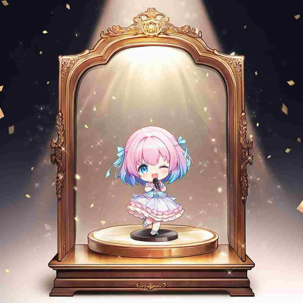 【DL販売】きらきらアイドル ちびキャラ イラストデータ