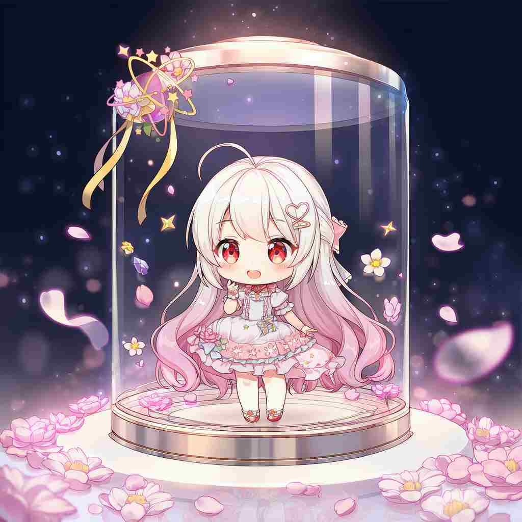 【DL販売】ケース入り ちびキャラ イラストデータ