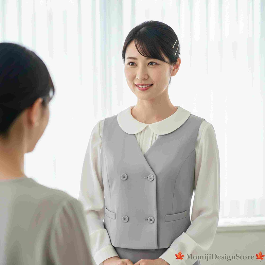 仕事用 女性人物素材セット 8枚(受付・事務)ライトグレー統一|JPG 2000px