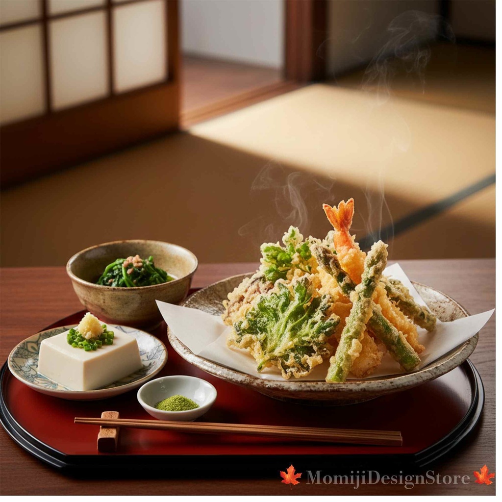 お試し【Gemini専用】和食の「正解」を出すプロンプト - 湯気立つ山菜御膳と冷奴のレシピ(検証済み)