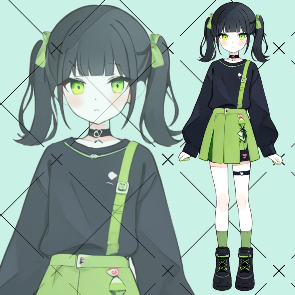 立ち絵素材2　サブカル女子