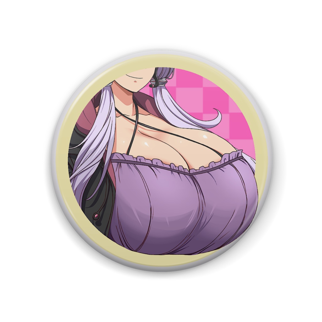 豊満印の缶バッチ/結月ゆかり