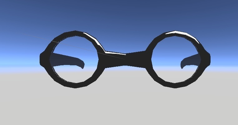 ローポリ眼鏡モデル(練習作品/UnityPackage/Prefab)