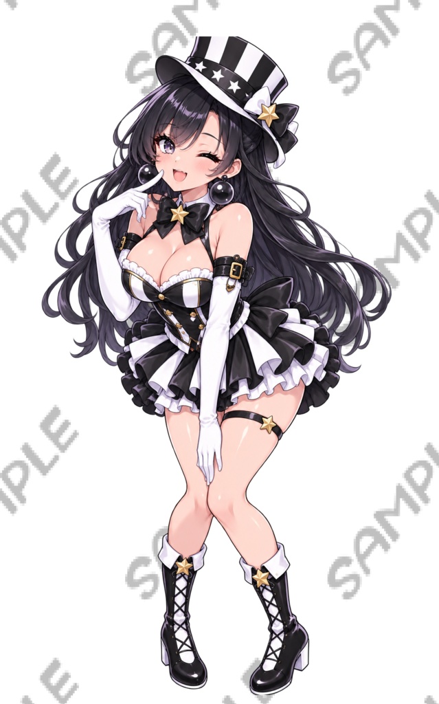 POP GIRL🎪black　透過素材