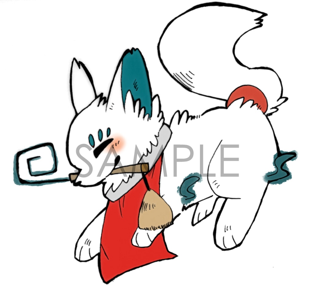 お狐ステッカー