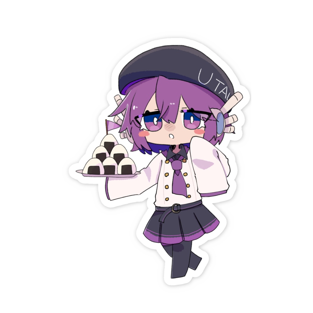 デフォ子(カフェ店員ver)ステッカー