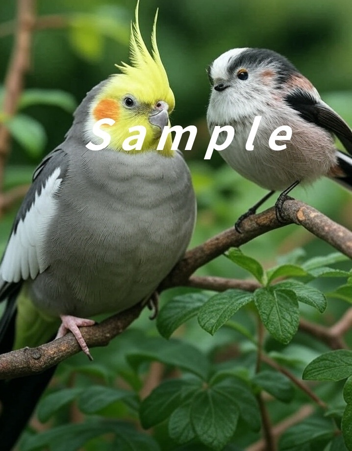 オカメインコ+シマエナガ②