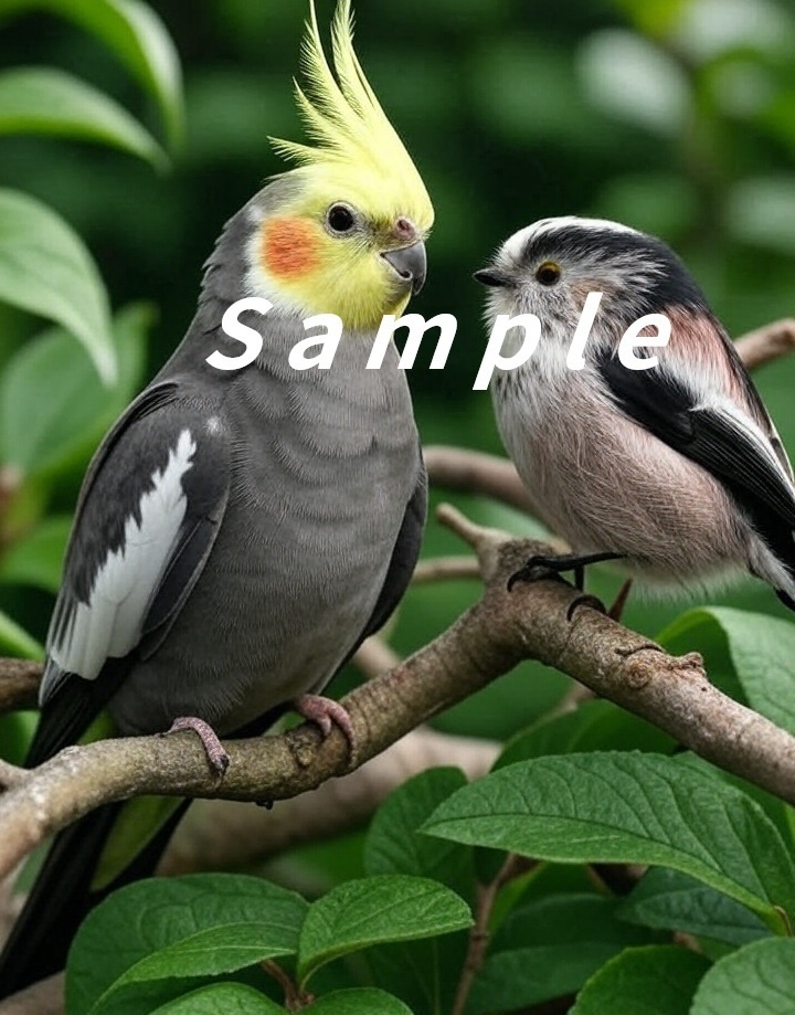 オカメインコ+シマエナガ③