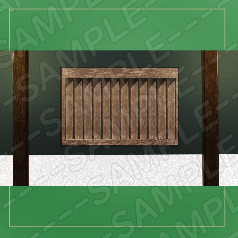 窓枠イラスト素材3種セット(差分あり)