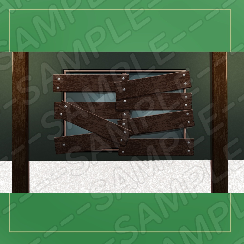 窓枠イラスト素材3種セット(差分あり)